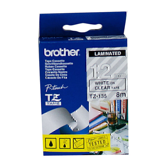 Brother TZe135 Labelling Tape 12mm x 8m - TZE-135