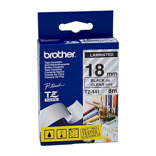 Brother TZe141 Labelling Tape 18mm x 8m - TZE-141