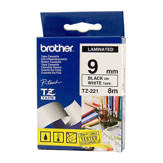 Brother TZe221 Labelling Tape 9mm x 8m - TZE-221