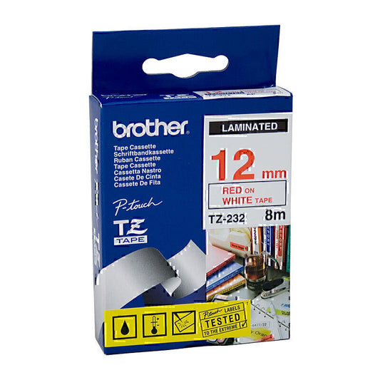Brother TZe232 Labelling Tape 12mm x 8m - TZE-232