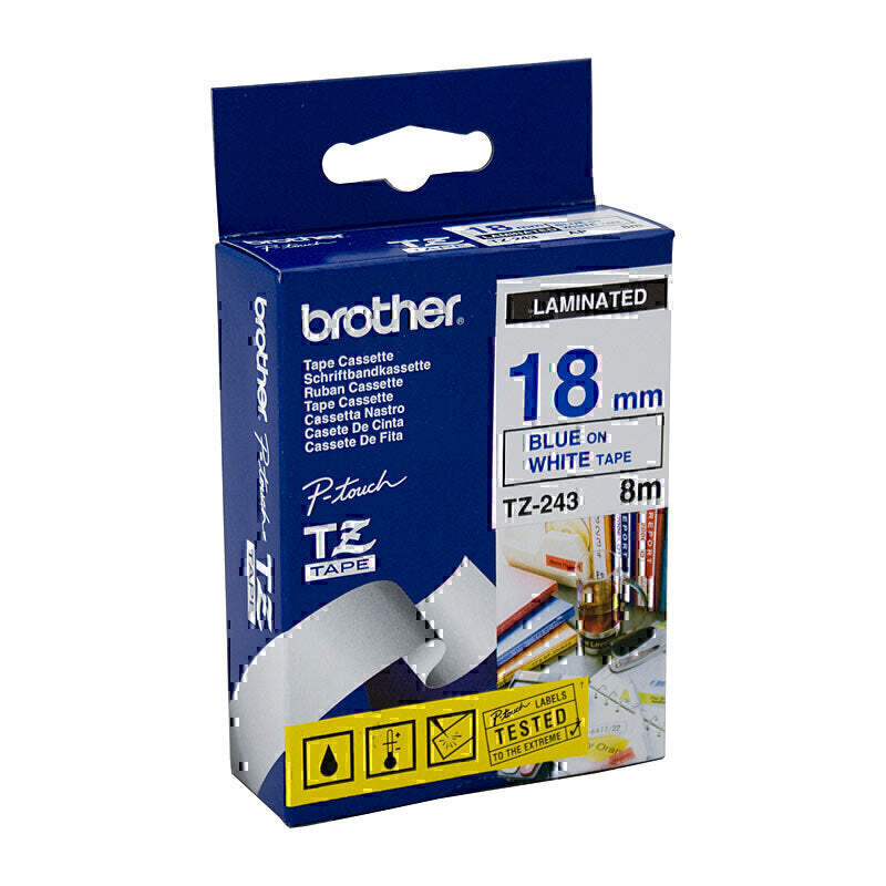 Brother TZe243 Labelling Tape 18mm x 8m - TZE-243
