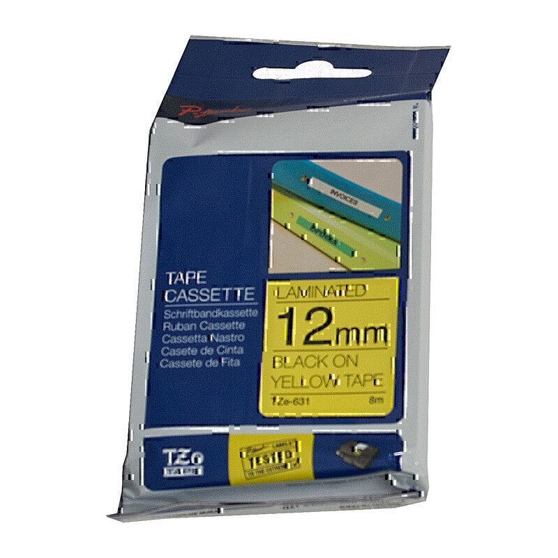 Brother TZe631 Labelling Tape 12mm x 8m - TZE-631