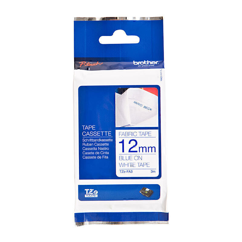 Brother TZeFA3 Fabric Tape 12mm x 3m - TZE-FA3