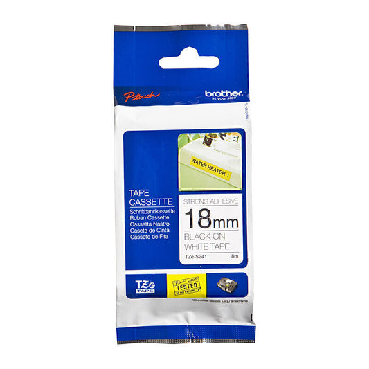 Brother TZeS241 Labelling Tape 18mm x 8m - TZe-S241