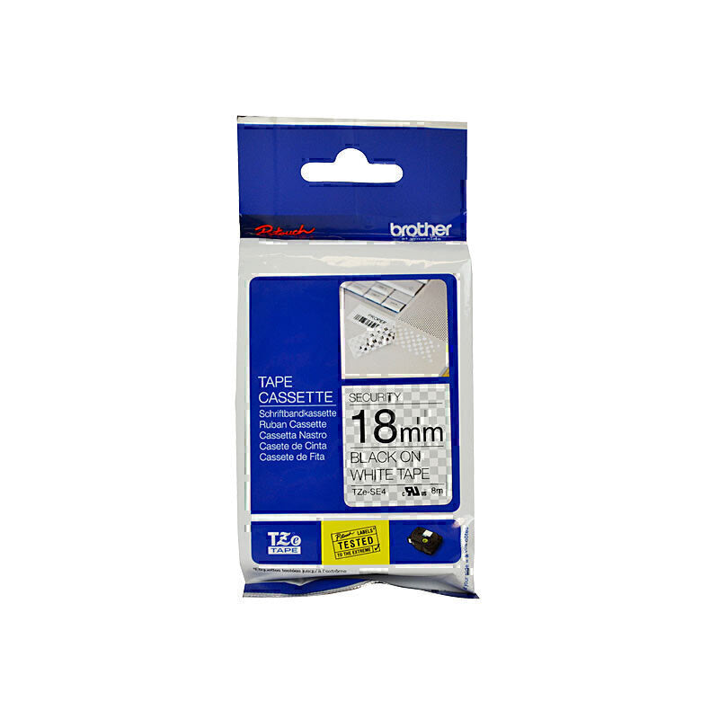 Brother TZeSE4 Labelling Tape 18mm x 8m - TZe-SE4