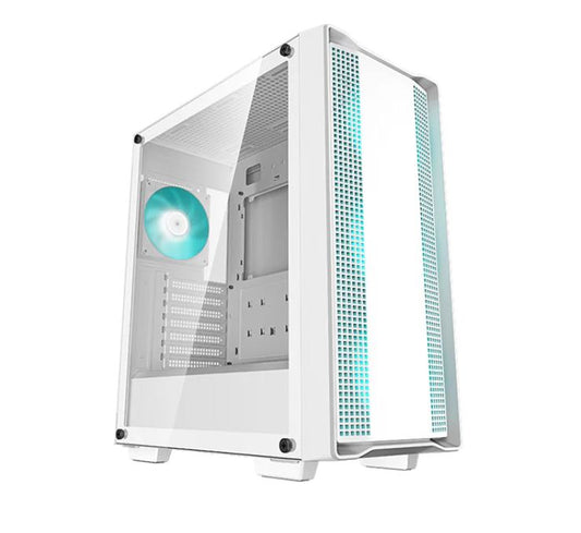 DeepCool CC560 White V2 Mid-Tower Computer Case, Tempered Glass Window, 4x Pre-Installed LED Fans, Top Mesh Panel, Support Up To 6x120mm or 4x140mm R-CC560-WHGAA4-G-2