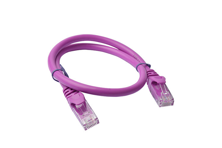 8Ware CAT6A Cable 0.25m (25cm) - Purple Color RJ45 Ethernet Network LAN UTP Patch Cord Snagless PL6A-0.25PUR