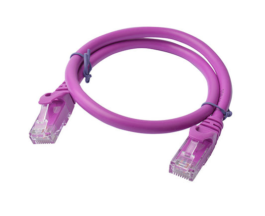 8Ware CAT6A Cable 0.5m (50cm) - Purple Color RJ45 Ethernet Network LAN UTP Patch Cord Snagless PL6A-0.5PUR
