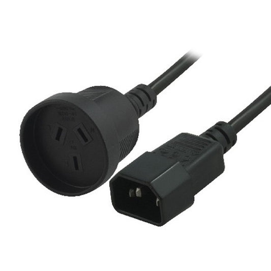 8Ware Power Extension Cable 15cm 3-Pin AU to IEC C14 Female to Male for UPS ~CBC-RC-3083 H40UPSIEC150MM RC-3083
