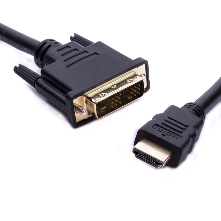 8ware 2m HDMI to DVI-D Adapter Converter Cable - Male to Male 30AWG Gold Plated PVC Jacket for PS4 PS3 Xbox 360 Monitor PC Computer Projector DVD RC-HDMIDVI-2