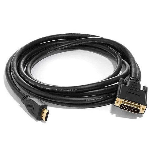 8ware 3m HDMI to DVI-D Adapter Converter Cable - Male to Male 30AWG Gold Plated PVC Jacket for PS4 PS3 Xbox 360 Monitor PC Computer Projector DVD RC-HDMIDVI-3