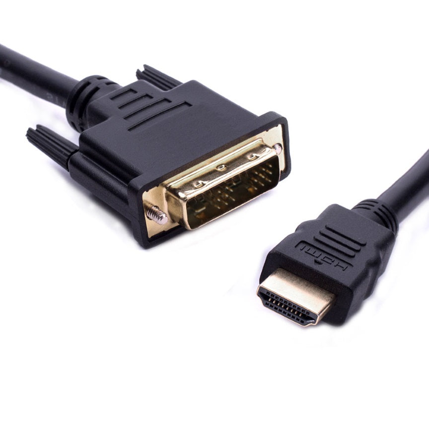 8ware HDMI to DVI-D Adapter Converter Cable 5m - Male to Male 30AWG Gold Plated PVC Jacket for PS4 PS3 Xbox 360 Monitor PC Computer Projector DVD RC-HDMIDVI-5