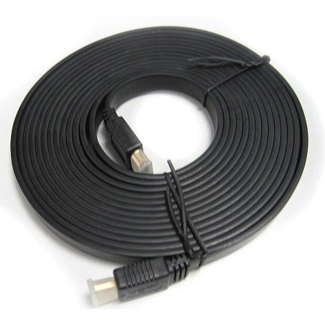 8Ware Flat HDMI Cable 2m - V1.4 19pin M-M Male to Male Gold Plated 3D 1080p Full HD High Speed with Ethernet RC-HDMIF-2