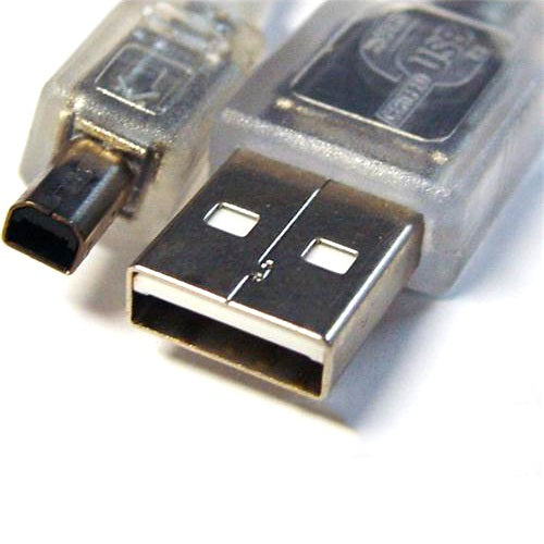 8Ware USB 2.0 Cable 3m A to B 4-pin Mini Transparent Metal Sheath UL Approved UC-2403ABN