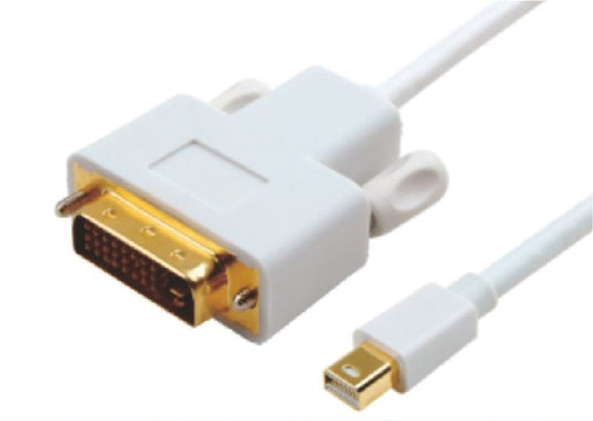 Astrotek Mini DisplayPort DP to DVI Cable 2m - 20 pins Male to 24+1 pins Male 32AWG Gold Plated AT-MINIDPDVI-2