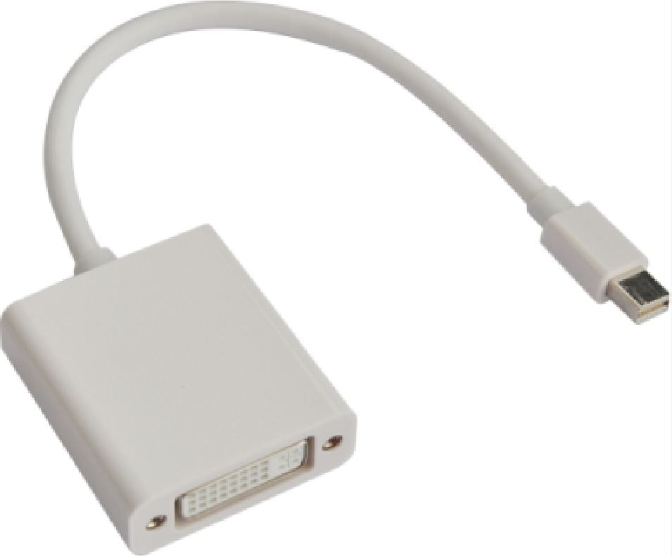 Astrotek Mini DisplayPort DP to DVI Cable 20cm - 20 pins Male to 24+5 pins Female Nickle RoHS AT-MINIDPDVI-MF