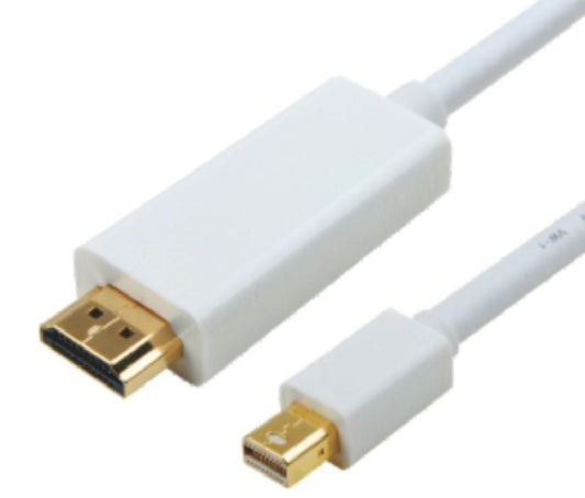 Astrotek Mini DisplayPort DP to HDMI Cable 2m - 20 pins Male to 19 pins Male Gold plated RoHS AT-MINIDPHDMI-2
