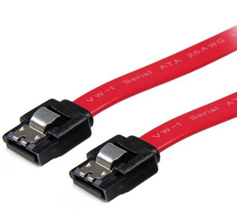 Astrotek SATA 3.0 Data Cable 30cm 7 pins Straight to 7 pins Straight with Latch Red Nylon Jacket 26AWG AT-SATA3NR-180D