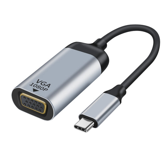 Astrotek USB-C to VGA Male to Female Adapter 15cm cable support 1080P@60Hz QWXGA WUXGA UXGA for iPad Pro Macbook Air Samsung Galaxy MS Surface Dell XP AT-USBCVGA-MF15