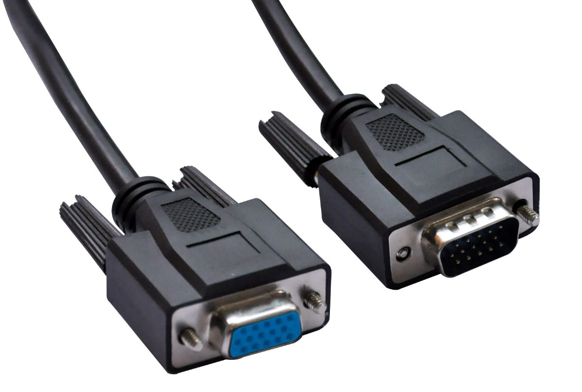 Astrotek VGA Extension Cable 3m - 15 pins Male to 15 pins Female for Monitor PC Molded Type Black AT-VGAEXT-MF-3M