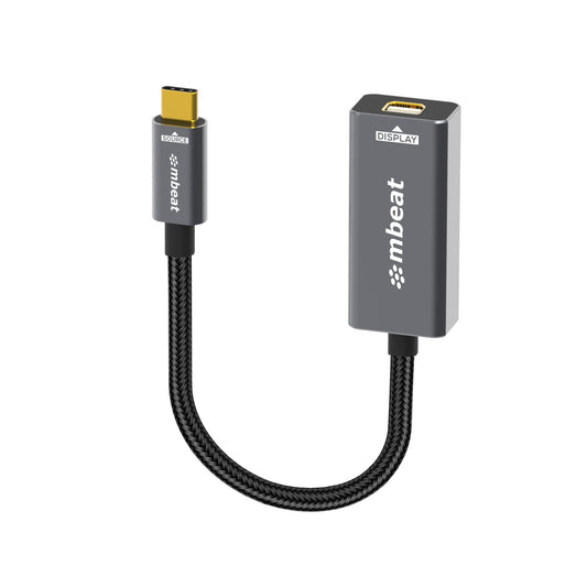 mbeat Tough Link USB-C to Mini DisplayPort Adapter Host Interface: USB-C 3.2 Gen 2 Up to 4K@60Hz (3840x2160) MB-XAD-CMDPF