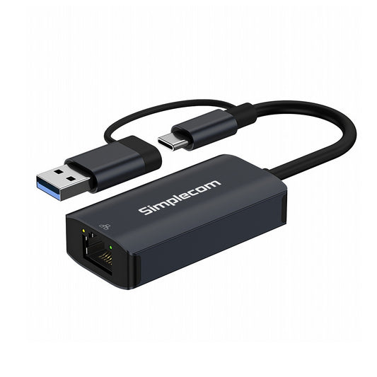 Simplecom NU315 USB-C and USB-A to Gigabit Ethernet Adapter NU315