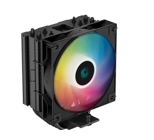 DeepCool AG400 Black ARGB Single Tower CPU Cooler, TDP 220W, 120mm Static ARGB Fan, Direct-Touch Copper Heat Pipes, Intel LGA1700/AMD AM5 Support R-AG400-BKANMC-G-2