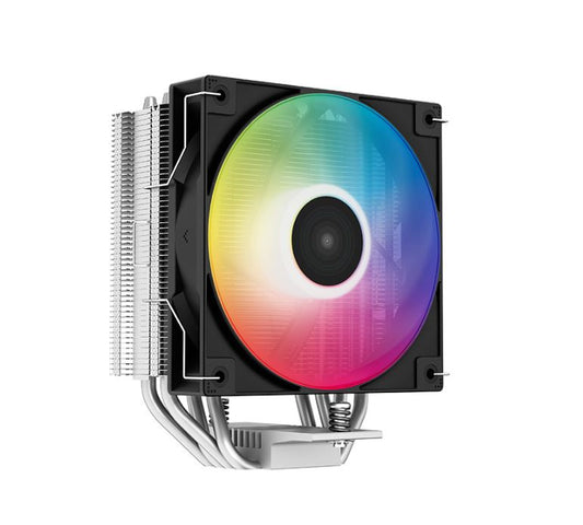 DeepCool AG400 LED CPU Cooler 4 Heat Pipes, 6 Colour LED, 120mm PWM Fan, Intel LGA1700/1200/1151/1150/1155 AMD AM5/AM4 R-AG400-BKLNMC-G-1