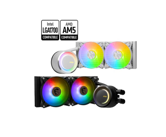 MSI MAG CORELIQUID E240 WHITE Liquid CPU Cooler, LGA 1150/1151/1155/1156/1200/1700/AM5/AM4 3y warranty MAG CORELIQUID E240 WH