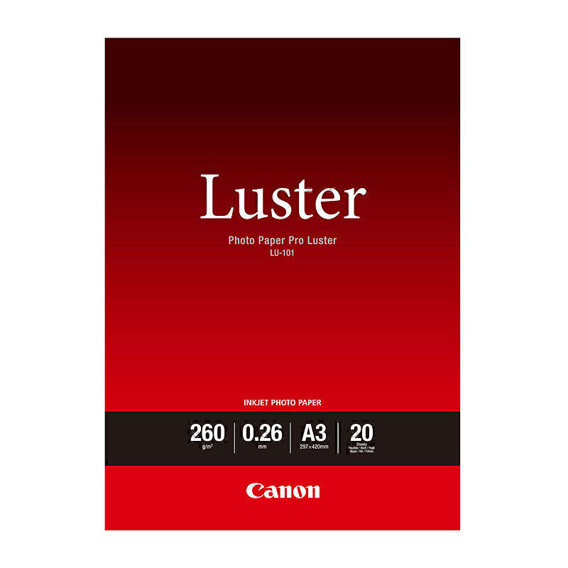 Canon Luster Photo Paper A3 20 sheets - LU101A3
