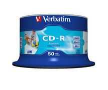 Verbatim CD-R 700MB 50Pk White InkJet 52x 41908