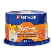 Verbatim DVD-R 4.7GB 50Pk White InkJet 16x 95137