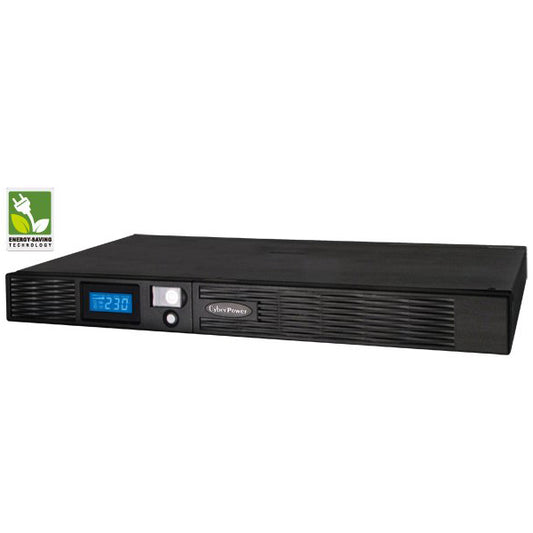CyberPower PRO Rack Series LCD 1000VA / 670W (10A) 1U Line Interactive UPS - (PR1000ELCDRT1U)- 3 Yrs Adv. Rep & 2yrs on Int. Battery(No rail kit in the box) PR1000ELCDRT1U