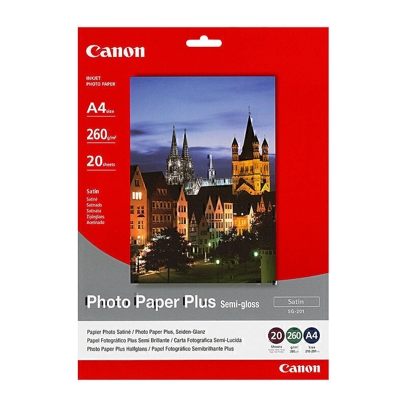 Canon A4 Semi Gloss Photopaper 20 sheets - SG201A4