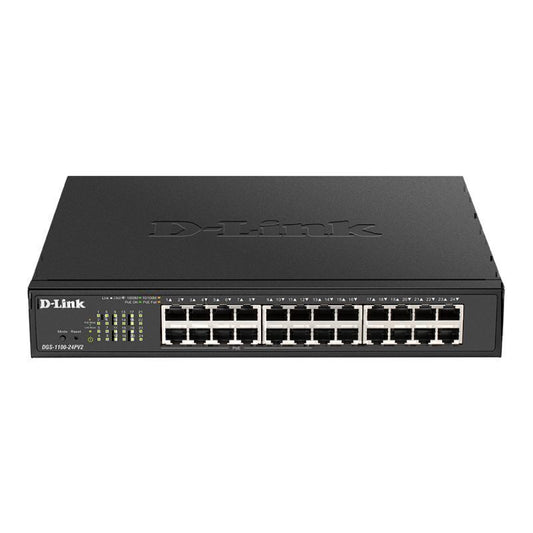 D-Link 24-Port Gigabit Smart Managed PoE Switch with 12 PoE Ports  - DGS-1100-24PV2