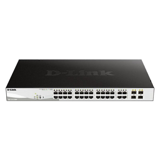 D-Link 28-Port Gigabit Smart Managed 370W PoE Switch with 28 RJ45  - DGS-1210-28MP