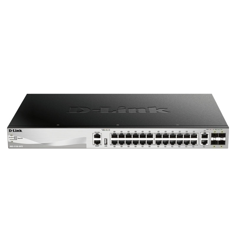 D-Link 30 port Stackable Gigabit Layer 3+ Switch with 6 ports  - DGS-3130-30TS