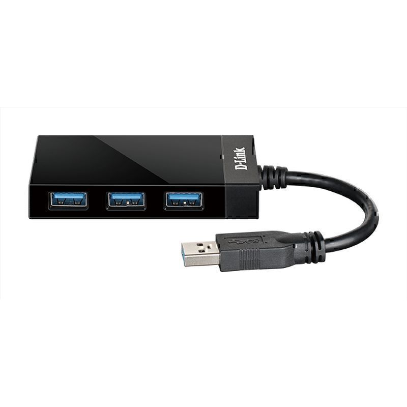 D-Link 4-Port SuperSpeed USB 3.0 Portable Hub  - DUB-1341