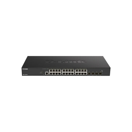 D-Link 28-Port 10 Gigabit Smart Managed Switch with 4 25Gbps SFP28 ports  - DXS-1210-28T