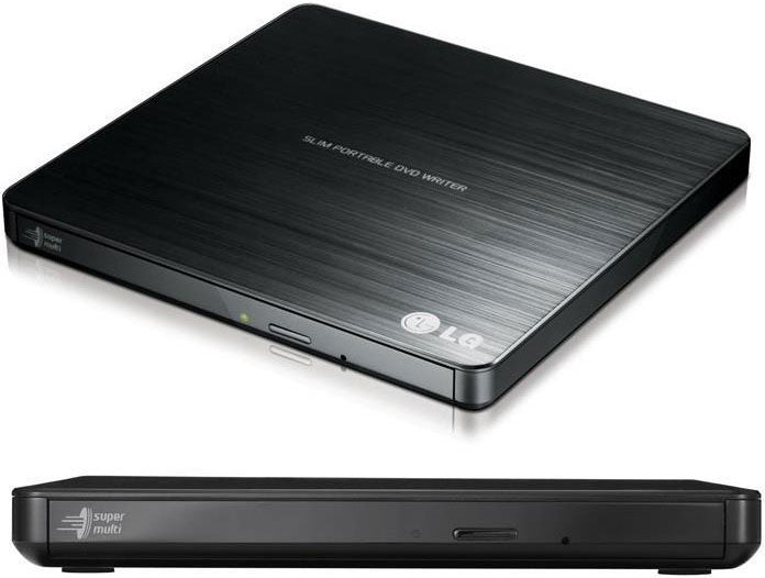 LG GP60NB50 8x Ultra Slim Portable External USB DVD Drive Burner - M Disc Silent Play Jamless Play GP60NB50