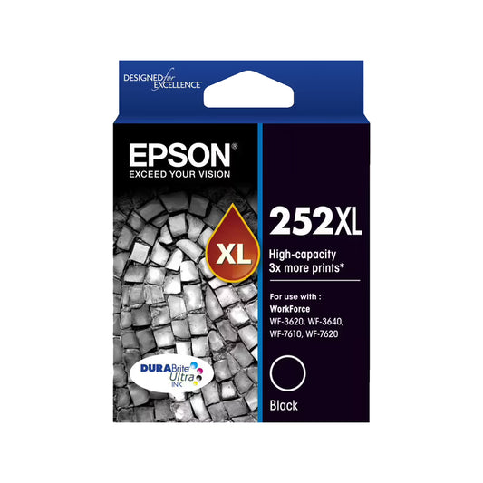 Epson 252XL Black Ink Cartridge 1,100 pages - C13T253192