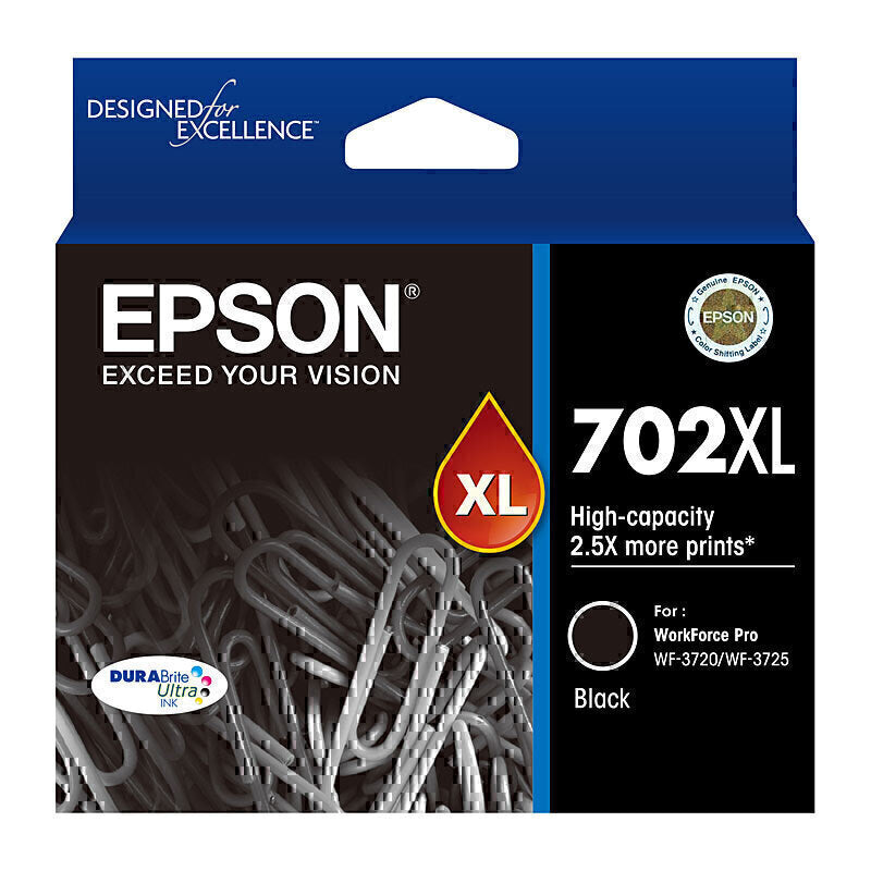 Epson 702XL Black Ink Cartridge 1,100 pages - C13T345192