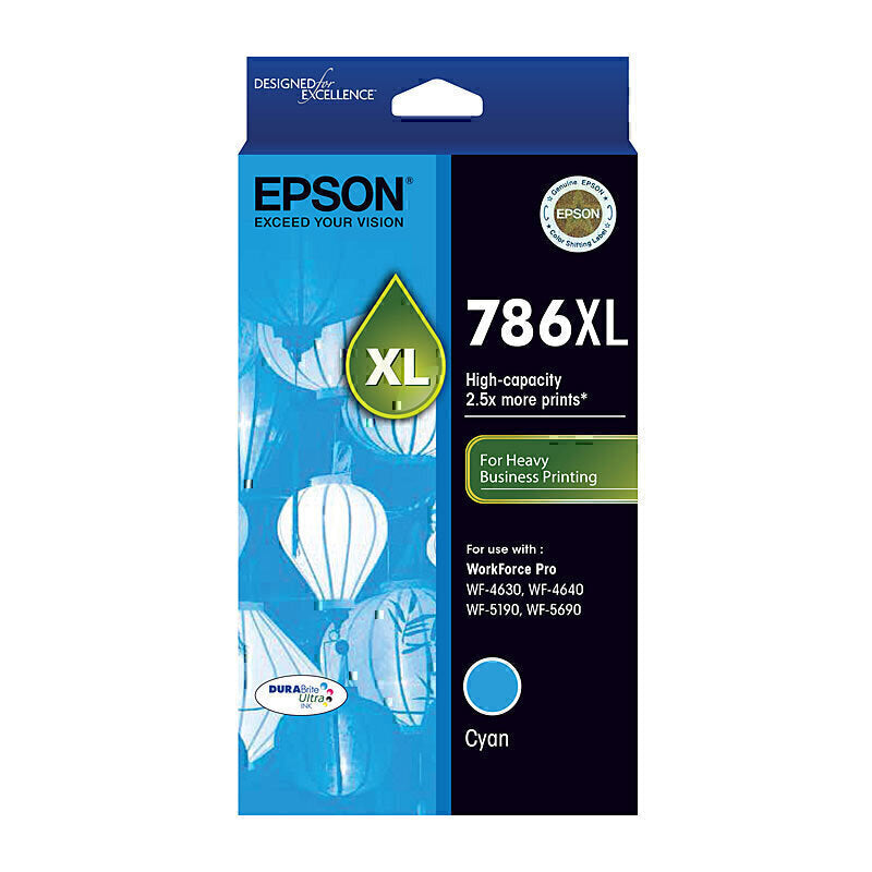 Epson 786XL Cyan Ink Cartridge 2,000 pages - C13T787292