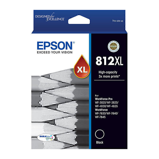 Epson 812XL Black Ink Cartridge 1,100 pages - C13T05E192