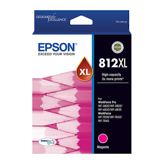 Epson 812XL Magenta Ink Cartridge 1,100 pages - C13T05E392