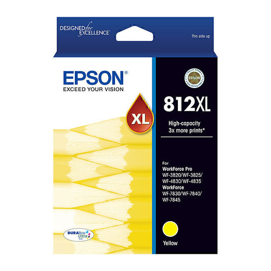 Epson 812XL Yellow Ink Cartridge 1,100 pages - C13T05E492