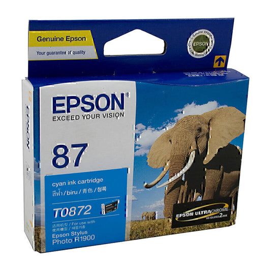 Epson T0872 Cyan Ink Cartridge 915 pages - C13T087290