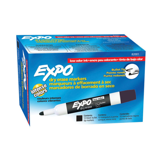 Expo W/B Marker Blt Black Box of 12  - 82001