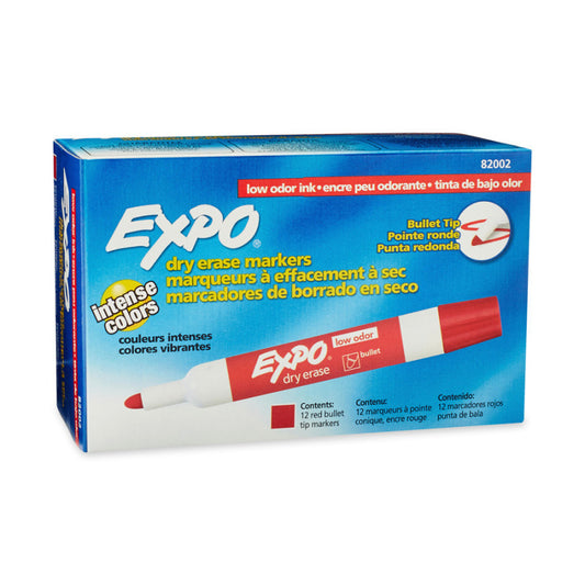 Expo W/B Marker Blt Red Box of 12  - 82002