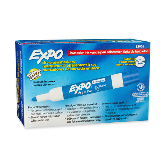 Expo W/B Marker Blt Blue Box of 12  - 82003